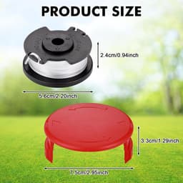 SnelShoppen - 6 Reserve Draadspoelen voor Eén-Hell Grasmaaier GE-CT 18/28 Li TC, 1.6 mm, Geschikt voor TLE-03 Spool, Tuinaccessoires — thumbnail 3