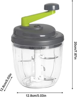 Keuken Snijmachine - Groentehakker Handmatig - Snel Ingrediënten Snijden - Compact Lichtgewicht Ontwerp - 17.5 x 14.3 x 13.6 cm — thumbnail 3