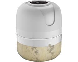 Elektrische Keukenmachine - Mini Hakker - Eten Voorbereiden - Draadloos Oplaadbaar - 250 ml - Wit