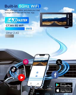 Dashcam 4K – 5G WiFi – CPL-filter – Nachtzicht – 64GB SD-kaart – 24U Parkeermodus – 170° Groothoek — thumbnail 4