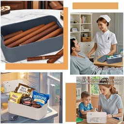 Thijox - Afsluitbare Opbergdoos voor Medicijnen & Mobiele Telefoon - Combinatieslotdoos voor Keuken, Thuis, School, Kantoor, Reizen - Beige - 23,9 x 1 — thumbnail 3