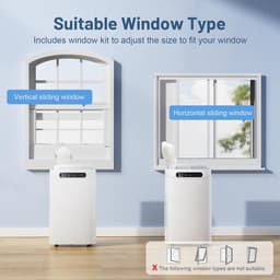 Mobiele airco 14000 BTU stille airconditioner met ontvochtiger slaapstand afstandsbediening 65 m² — thumbnail 3