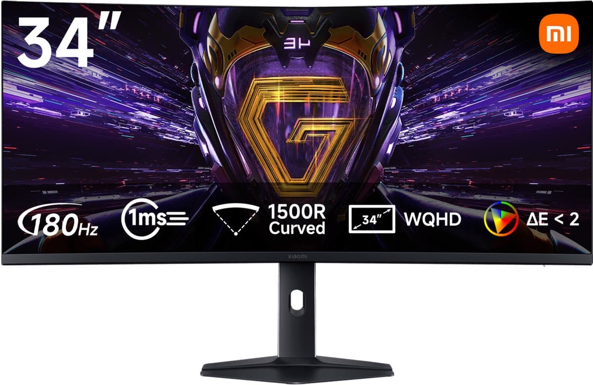 Xiaomi G34WQi Serie - Gebogen Gaming Monitor - 34 inch - 180Hz - 1 ms — afbeelding 1