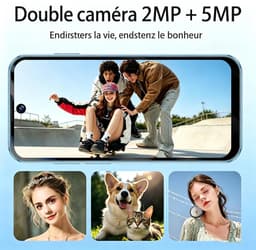 SnelShoppen - Longben Mini-smartphone 4G Ontgrendeld, Android 12, 3,88 Inch Volledig Scherm, Dubbele Simkaart, GPS, Wifi, Gezichtsherkenning, OTG, Bla — thumbnail 1
