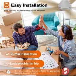 Plafondventilator 3 blad Ø105cm wit - stille ventilator – top kwaliteit - energie zuinig -met remote - ventilator voor laag plafond - 6 snelheden – beste alternatief voor airco - zomer en winter stand – witte ventilator — thumbnail 3