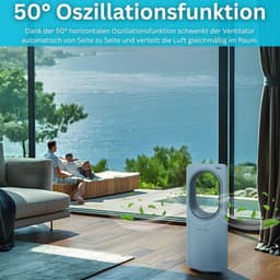 Torenventilator met afstandsbediening - luchtkoeler - modern design - staande ventilator - energiebesparend - stil - oscillerend - vloerventilator - zuilventilator met koeling - mobiele ventilator — thumbnail 4