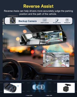 SnelShoppen - 1080p Dashcam met 4,5 inch Display, Voor- en Achtercamera, Loopopname, Nachtzicht en Achteruitrijlijnen, Ideaal voor Auto's, Veiligheid — thumbnail 2