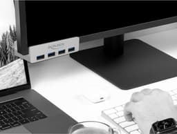 Externe USB Hub - 4 poorten - Computer uitbreiden - Bevestigingsmogelijkheid - USB 3.0 - Zilver — thumbnail 2