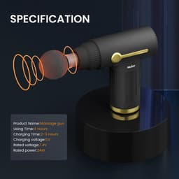 VidaStore massage gun - Massage pistool - Massage apparaat - Sportmassage - Touchscreen - 10 snelheden - 6 verschillende koppen — thumbnail 2