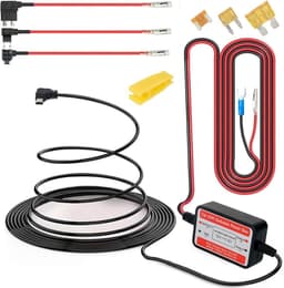Dash Cam Hardwire Kit Mini USB 10ft 12V-24V tot 5V,Laagspanningsbeveiliging ACN/ACS/ACU Voeg een Circuitzekeringhouders Toe(Rechte Hoekl Mini USB en Zekeringsset) — thumbnail 1