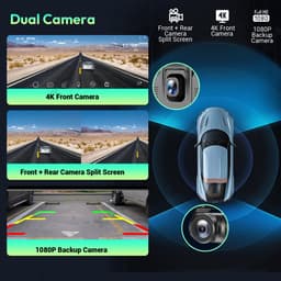 Mura Dashcam - Carplay - Android Auto - Achteruitrijcamera - Touchscreen - 4K - Bluethooth - Voice Control - 238 × 90 mm — thumbnail 2