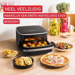 Heteluchtfriteuse XL - Airfryer Groot - Snelle Maaltijden - Extra Crisp Technologie - 1 kg Capaciteit - Zwart — thumbnail 4