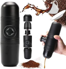 Draagbare Handmatige Espresso Machine - Gemalen Koffie - Zwart — thumbnail 1