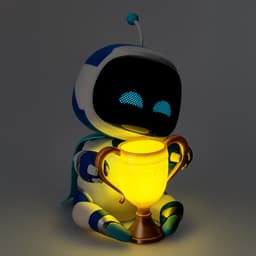 Astrobot GloBuddies Karakterlamp – 15cm Bureaulamp met oplichtende ogen & trofee - WeCool — thumbnail 4
