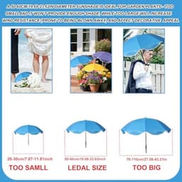 3e Verstelbare Plantenparasol, Grote waterdichte Tuinparasols Duurzaam Buitenzonwering voor Potplanten Bloemen Groenten — thumbnail 5