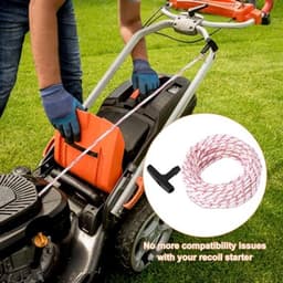 1 Rol Vervangende Terugslagstartkabel voor Stihl Homelite Craftsman Poulan Grasmaaier, 15m Zeer Sterke Starttrekkoord met 3st Universele Starttrekkoord Handvatstartkabelset — thumbnail 2