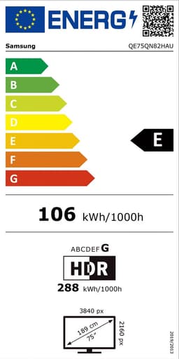 Samsung QE75QN82H - 75 inch - 4K Neo QLED - 2026 + 3 jaar extra garantie - Smart TV — thumbnail 2