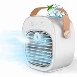 Sander Shop Mobiele Airconditioner, Draagbare Luchtkoeler met watertank, Verdampingskoelventilator, Airconditioner Zonder Afvoerslang, Persoonlijke Koelventilator voor Kamers & op de Camping — thumbnail 1