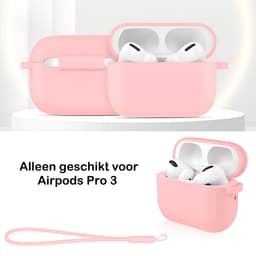 Studio Air® Airpods Hoesje Pro 3 Siliconen Case - Roze - Soepel Airpod Hoesje voor Airpods Pro 3 (model 2025) — thumbnail 3