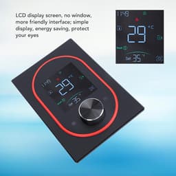 Slimme thermostaat - Programmeerbare regelaar - Energie besparen - App bediening - 88 mm breed - Zwart — thumbnail 3