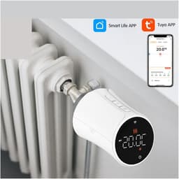 Radiator Thermostaatkop - Slimme Thermostaat Verwarmingsregelaar - Energie Besparen - App Afstandsbediening - M30x1.5mm - Wit — thumbnail 5