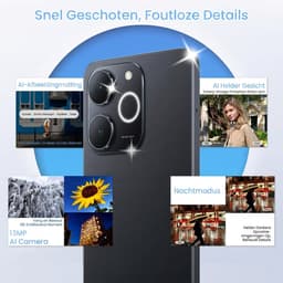 Realme Note 70T Smartphone - Dual SIM - 4 GB RAM - 128 GB ROM - 6000mAh - 6,75 inch HD - IP 54 - Zwart — thumbnail 3