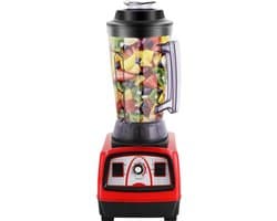 Krachtige Blender - Keukenmachine Smoothies - Gezonde Maaltijden Maken - 2200 Watt Motor - 4 Liter Inhoud - Rood
