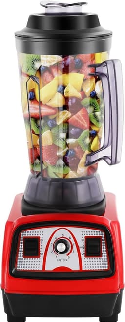 Krachtige Blender - Keukenmachine Smoothies - Gezonde Maaltijden Maken - 2200 Watt Motor - 4 Liter Inhoud - Rood — thumbnail 1
