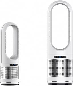 Torenventilator - Verticale ventilator - Ruimte besparen - Warm en koud - 46 inch - Wit — thumbnail 3