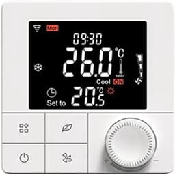 Slimme Thermostaat - Temperatuurregelaar - Energie Besparen - Wekelijks Programmeerbaar - 8.6 x 8.6 cm - Wit — thumbnail 4