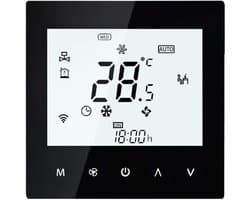 Slimme Thermostaat - Verwarming Controller - Energie Besparen - Spraakbesturing - 10 x 9 x 5 cm - Zwart