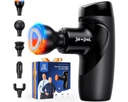 Massage Gun met Warmte – Draadloos Massagepistool – Stil – USB-C Oplaadbaar – 4 Opzetstukken – 9 mm Massagekracht