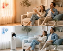 4-in-1 Mobiele Airco Zonder Afvoerslang – Koelen, Verwarmen & Ventileren – Energiezuinig – Verrijdbaar – Timerfunctie – Voor Woonkamer, Slaapkamer & Kantoor — thumbnail 4