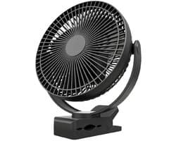 GELLDG 8 Inch Tafelventilator - Clip Ventilator met 360° Rotatie - 3 Snelheden - Geschikt voor Kantoor, Thuis en Reizen - Kunststof - Compact en Verstelbaar — afbeelding 1
