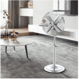 Imperial - Chroom Staande Ventilator 40 cm – Metalen Bladen – 3 Snelheden – Verstelbare Hoogte – Draaifunctie — thumbnail 4