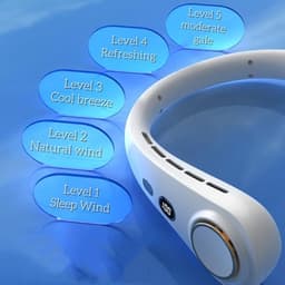 Nekventilator Roze – Draagbare Bladloze Ventilator voor Vrouwen – Handsfree Hals Ventilator met 5 Snelheden en LED Display — thumbnail 4