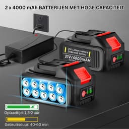 CRLYN® Grasmaaier Elektrisch - Grastrimmers met Accu - Grijs — thumbnail 2