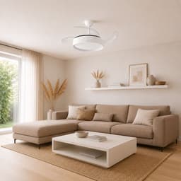 Plafondventilator met licht InnovaGoods, stil, intrekbare bladen, 6 snelheden, 3 modi, afstandsbediening — thumbnail 4