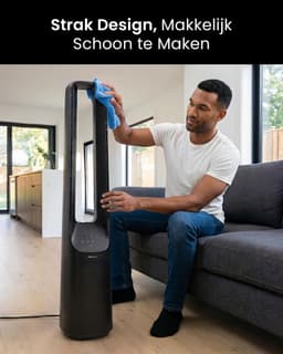 Torenventilator bladloos – stille vloerventilator – 6 snelheden – 60° oscillatie – afstandsbediening – 101 cm — thumbnail 2
