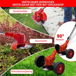 CRLYN® Grasmaaier Elektrisch - Grastrimmers met Accu - Rood — thumbnail 5