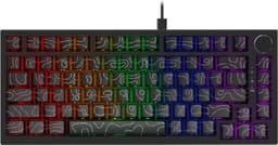 Ajazz AK820 – Mechanisch Toetsenbord 75% – Bedraad USB-C Gaming Keyboard – Hot Swap – Compact QWERTY – 82 Keys – Contourlijn zwart — thumbnail 1