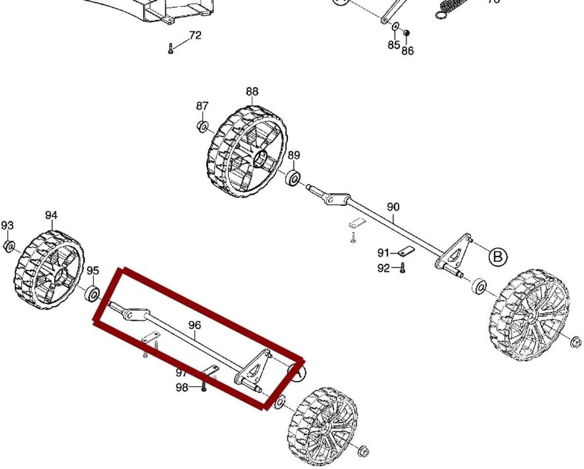 Omgoods - Compleet Vooras voor Draadloze Grasmaaier DLM382 — afbeelding 1