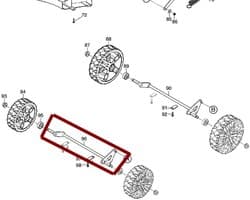 Omgoods - Compleet Vooras voor Draadloze Grasmaaier DLM382