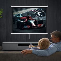 COVREO Beamerdoek 84 inch 4:3 wit, kunststof met hoogteverstelling — thumbnail 1