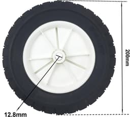 Omgoods - Set van 2 Vervangwielen Ø200mm voor Grasmaaier en Tuinmachines — thumbnail 3
