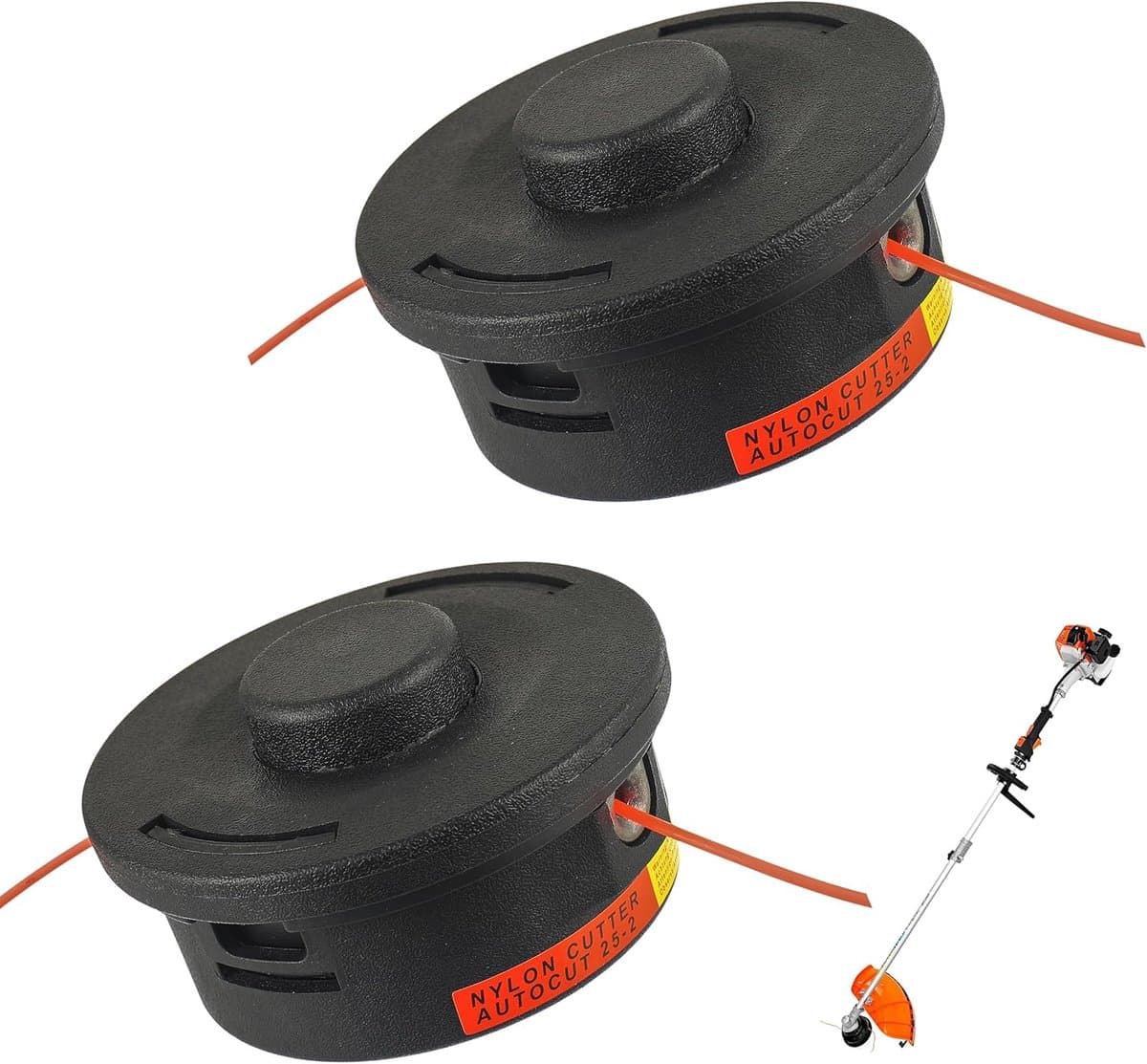 SnelShoppen - 2 stuks AutoCut snijkop 25-2 M10x1.0 vervangingskop voor grasmaaier accessoires, geschikt voor FS55 FS56 FS70 FS80 FS85 en meer — afbeelding 1