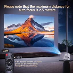 Beamer 1080p Full HD Smart Projector 900 ANSI, Android 14, WiFi 6, Bluetooth 5.4, Autofocus, 8K ondersteuning — thumbnail 3