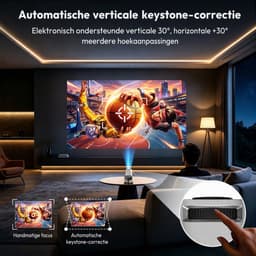 XGODY Gimbal 3Pro Mini Beamer - 2026 Nieuwste Draagbare 4K Android 14 Projector - Smart TV & 4K Support - Smart Beamer met 260 ANSI Lumen - WiFi 6 & Bluetooth 5.4 - Voor iOS en Android - Home Cinema - Zilveren — thumbnail 5