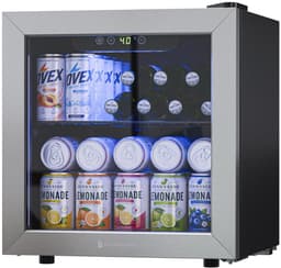 KitchenBrothers Drankkoelkast - 36L - Mini Koelkast - Glazen Deur - Minibar - 60 Blikjes - Zwart — thumbnail 1