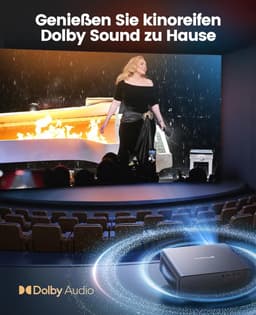 SnelShoppen - 4K Beamer met Auto Focus en Keystone - Netflix-compatibel Projector 1000ANSI - WiFi6 Bluetooth - 1080p Thuisbioscoop & Outdoor (Antracie — thumbnail 3